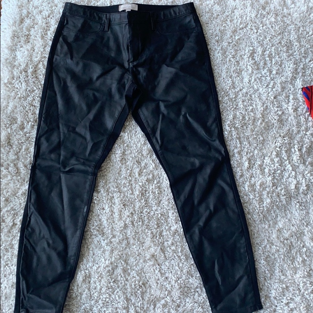 Black Denim/Leather Jeans.